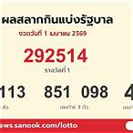 ตรวจหวย 1/4/65 สลากกินแบ่ง